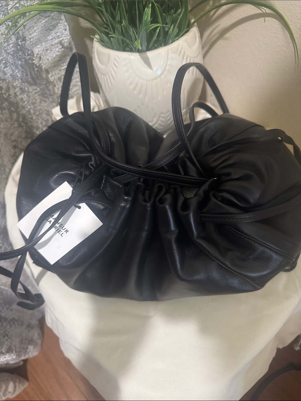 Mansur Gavriel Bloom Leather Drawstring Bag
Mansur Gavriel